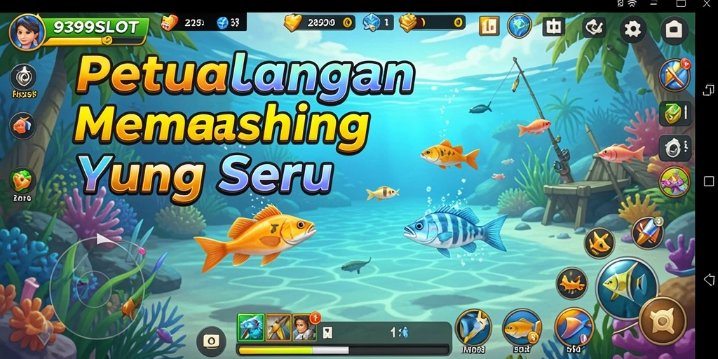 Tampilan gameplay menarik di 9399SLOT saat memancing ikan.