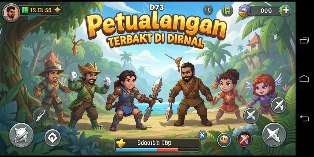 Screenshot D73 menampilkan aksi seru dalam petualangan yang mendebarkan.