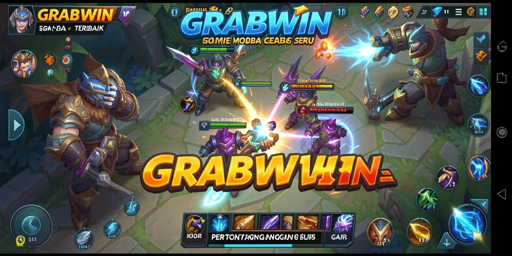 Tangkapan layar gameplay GRABWIN yang mengasyikkan dan dinamis.