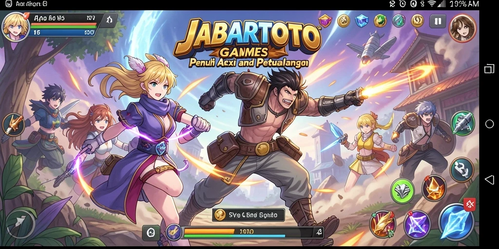 Tangkapan layar gameplay JABARTOTO yang menampilkan karakter anime yang menarik.