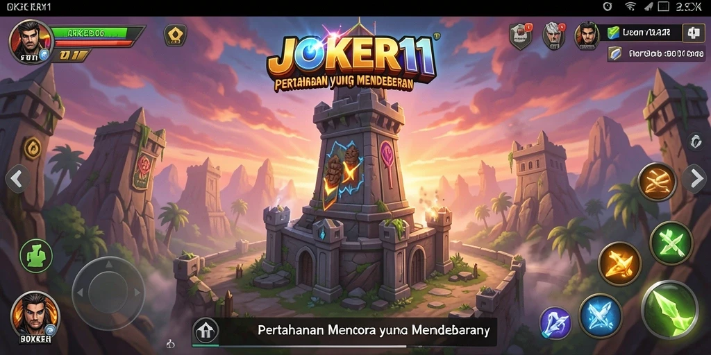 Gameplay menegangkan dengan menara yang diupgrade dan musuh yang mengepung.
