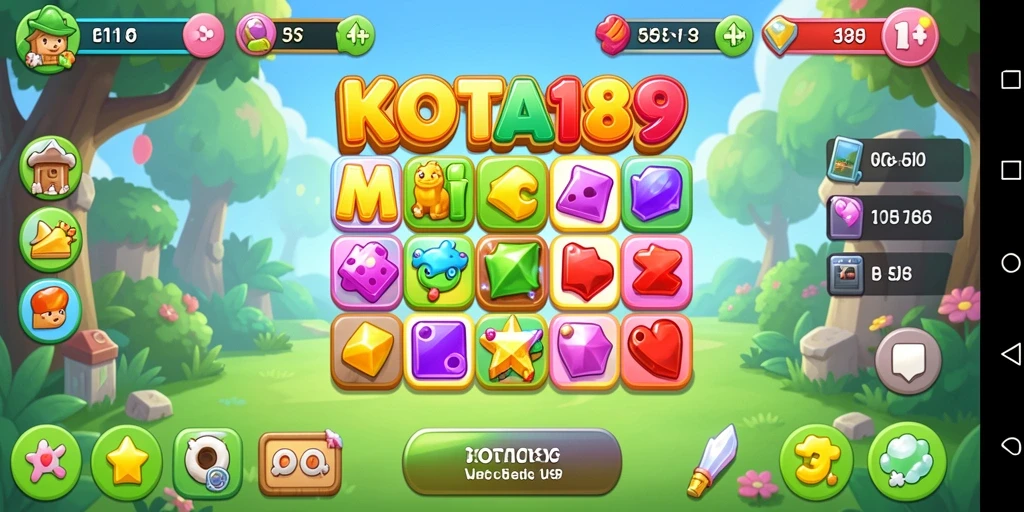 Screenshot gameplay KOTA189 menunjukkan tantangan seru dalam permainan Match-3.