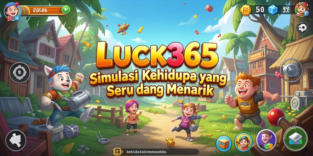 Tampilan gameplay <strong>LUCK365</strong> menunjukkan keindahan dunia simulasi yang bisa Anda bangun.
