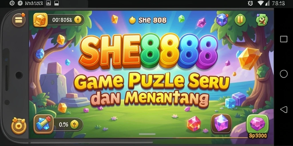 Gameplay SHE888 yang seru dalam menyelesaikan puzzle.